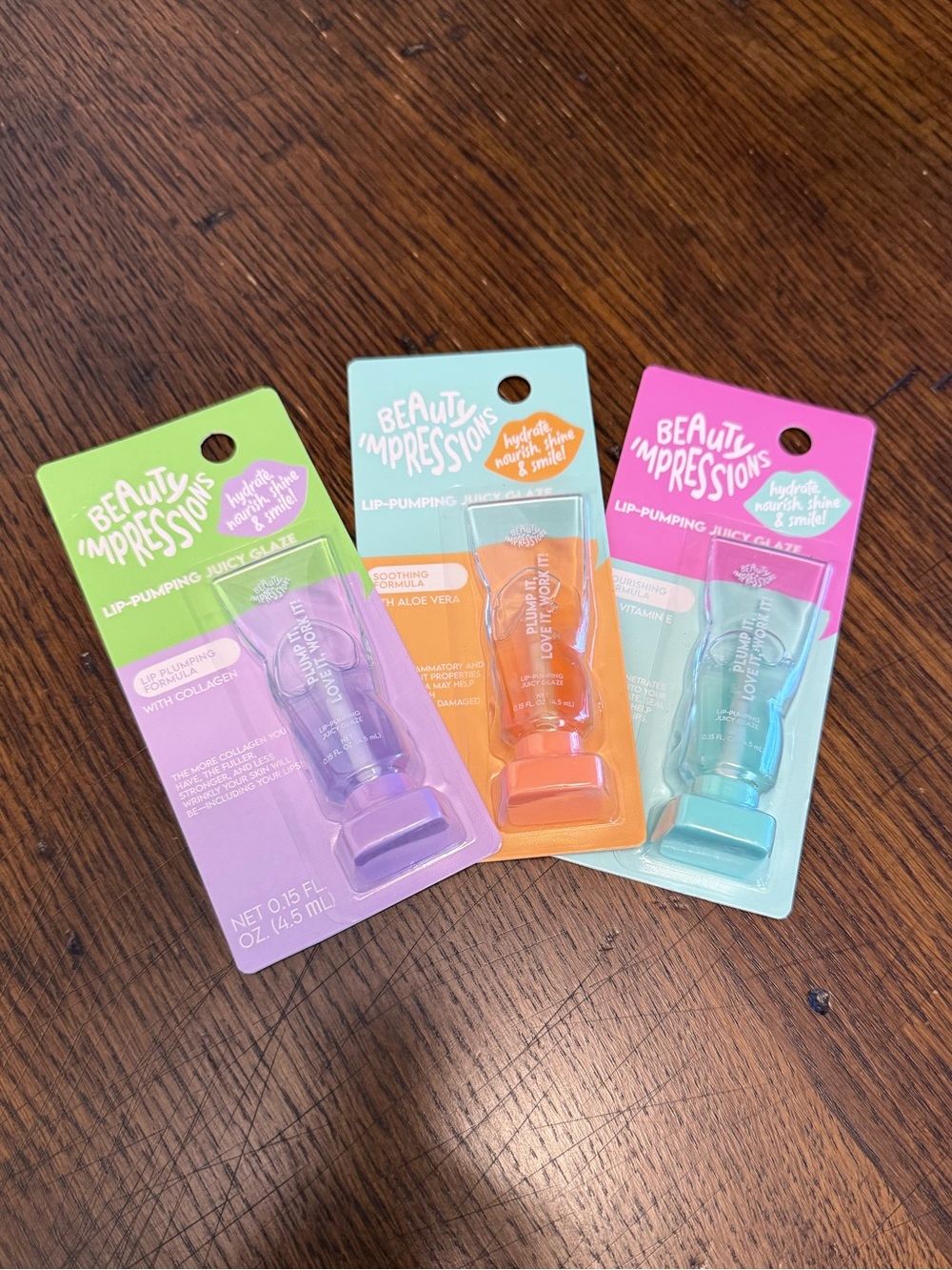 🌺3pk Beauty Impressions Lip Plumping Juicy Glaze‎ | Brand New